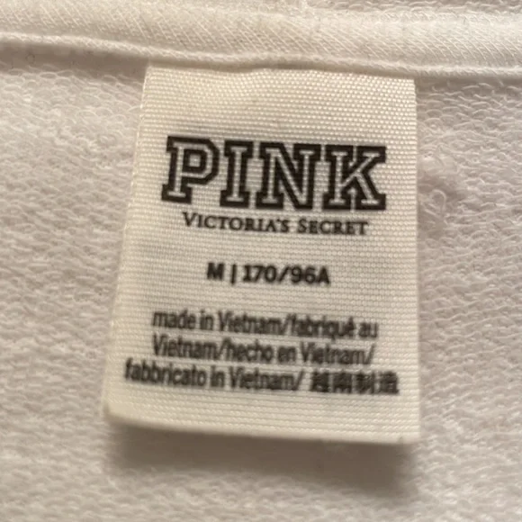 Victorias Secret, Pink Cropped Hoodie - Picture 2 of 5